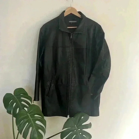 Vintage Y2K Genuine Leather Patchwork Jacket - Picture 1 of 5